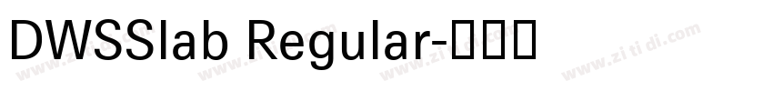DWSSlab Regular字体转换
